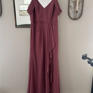 David's Bridal Plum Maxi Dress